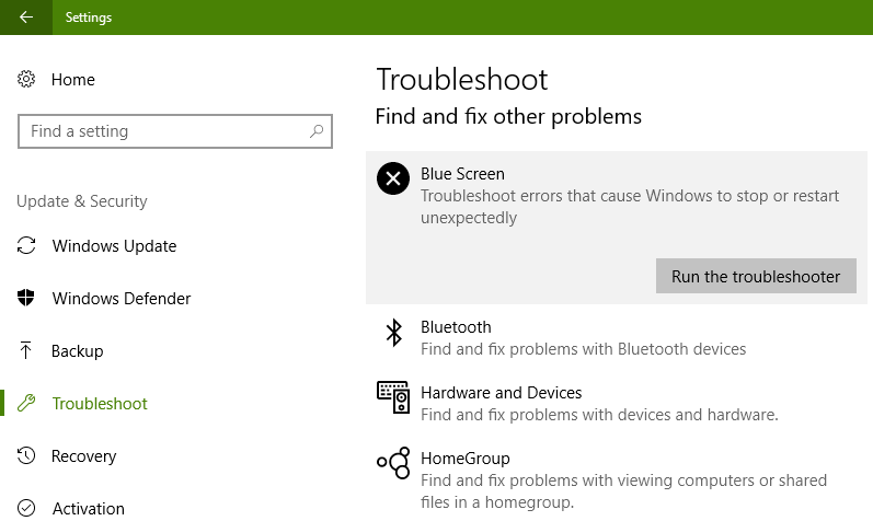 windows troubleshooter