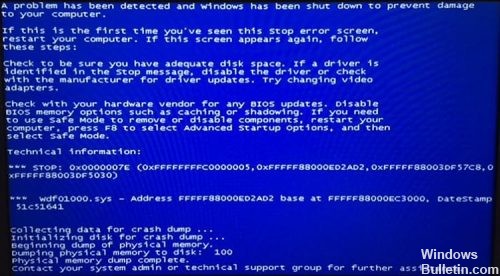 Wdf01000.sys Blue Screen Error