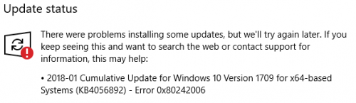 Windows 10 update KB3081444 Error 0x80242006