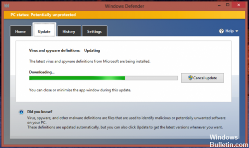 update-windows-defender-definition