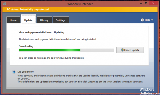 update-windows-defender-definition