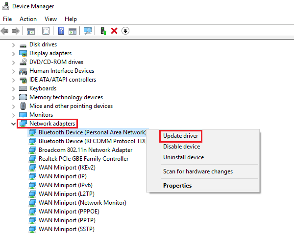 Update Network Adapter Driver