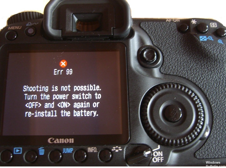 Having Err 99 in Canon? Perform the following steps