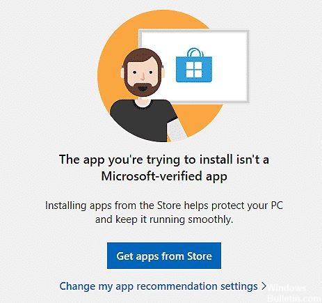How to resolve: `The application you are trying to install is not a Microsoft-verified app`