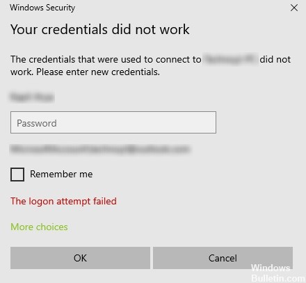 Troubleshooting Remote Desktop: Your Credentials Did Not Work